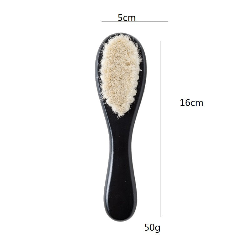 Customize Logo-Handmade beech wood baby hair care brush woolen brush wooden comb body brush set（副本）