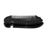 Engrave logo-Black ox horn comb fish comb beard comb hair massage barber tool