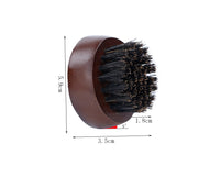 Customize Logo-Handmade Wood Handle Boar Bristle Brush For Men Beard Care Makeup Grooming