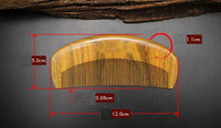 Engrave lgoo-Extra fine tooth comb Natural greensandalwood super fine tooth comb