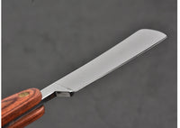 Engrave logo-Wood handle razor straight razor old school shaving tool grooming