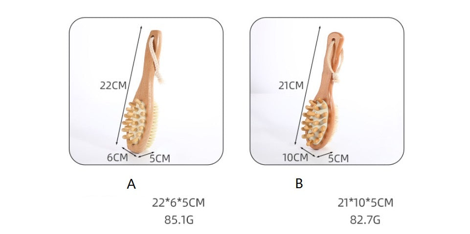 Engrave logo-Two Sides Wood handle bath brush hair brush massage tool boar bristle clean brush