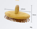 Engrave logo-Bamboo brush airbag brush beard care hair grooming barber tool massage