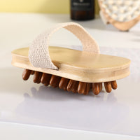 Engrave logo-Bamboo/wood handle brush massage hair brush airbag brush SPA tool