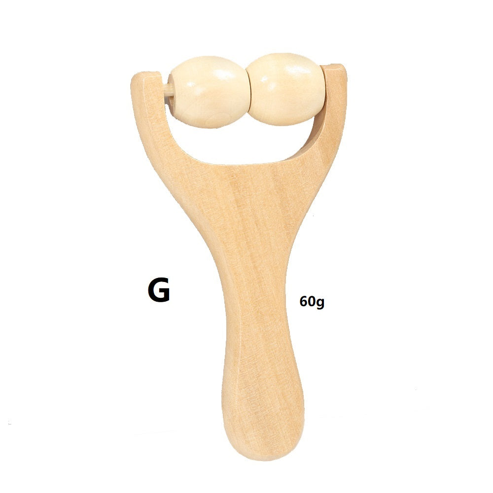Engrave logo-Natural wood roller massager SPA tool slingshot ball massager Guasha tool body massager