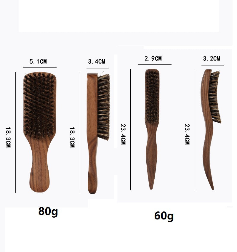 Brosse à barbe personnalisée Volnut, brosse en poils de sanglier, brosse de barbier pour homme, vente en gros