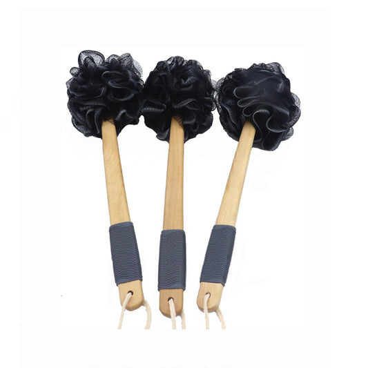 Personalized logo-Wooden long handle bath brush body brush massage shower brush clean back brush