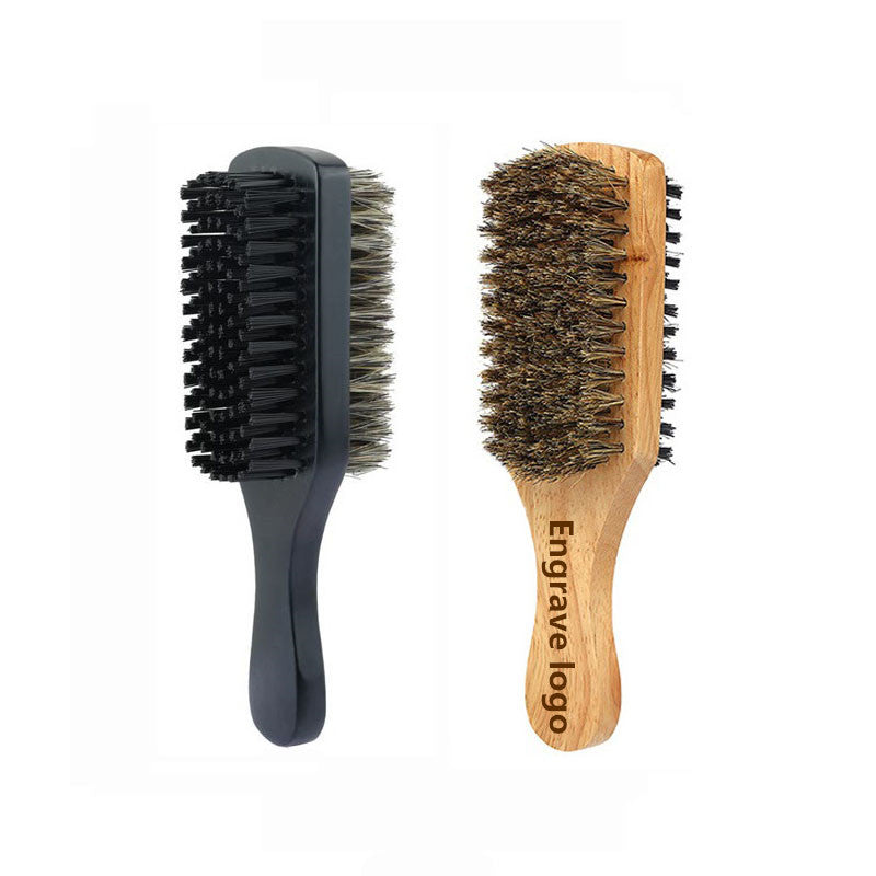 Personalized-Two sides beard brush boar brush men grooming beard care hair brush barber brush wholesale