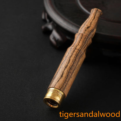 Engrave logo-Natural wood pipe sandalwood cigarette holder