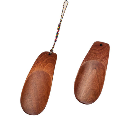 Engrave logo-Wood shoe horn shoeshorn kid's shoe horns wholesale