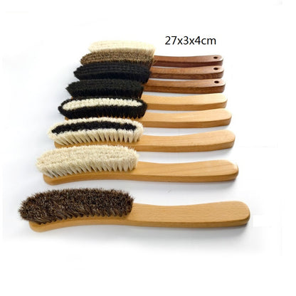 Personalized-Wooden handle horse hair brush coat shoes brush clean brush wholesale