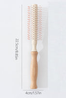 Engrave logo-Beech handle brush roll brush hair brush beard brush massage tool