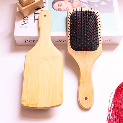 Personalized-Bamboo handle airbag brush hair massage brush beard brush barber comb wholesale
