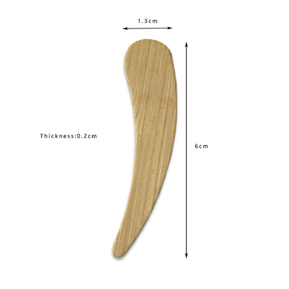 Personalized-Engrave logo bamboo spatula mask brush makeup tool barber comb hair oiling wholesale