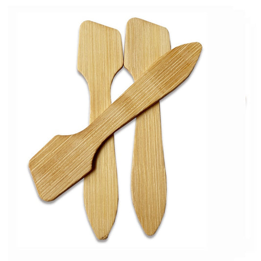 Personalized Customize Logo-Natural bamboo brush makeup sticks digging spoons grooming tool SPA massage tool salon mask brush