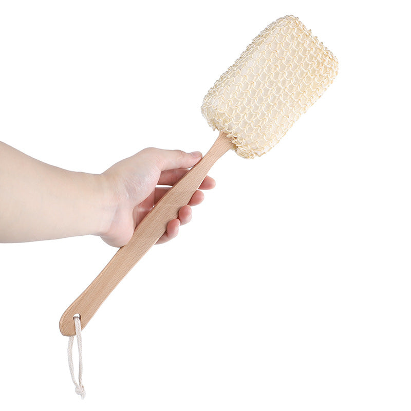 Personalized-Wood handle shower brush bath brush long handle clean brush sisal brush wholesale