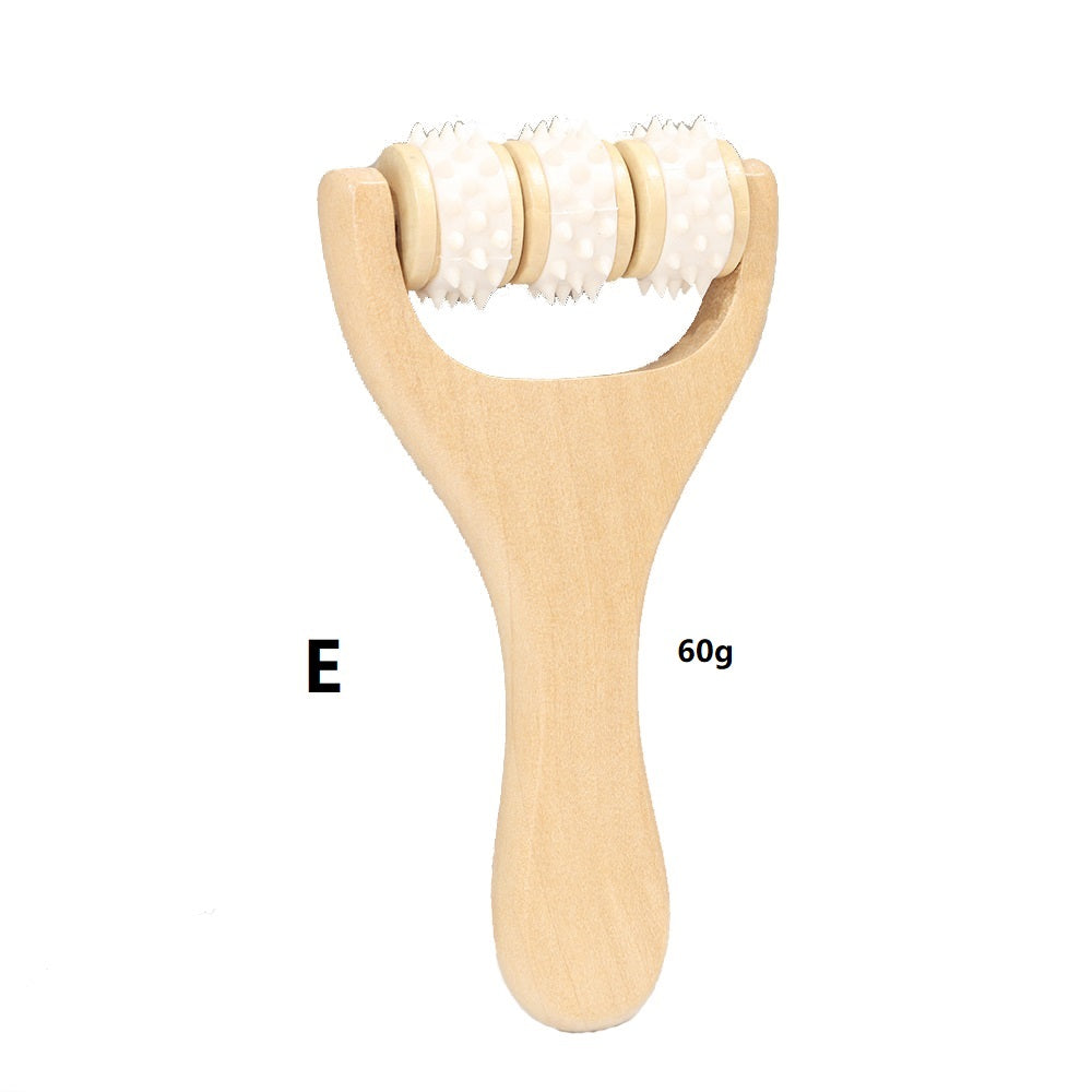 Engrave logo-Natural wood roller massager SPA tool slingshot ball massager Guasha tool body massager