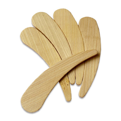 Personalized-Engrave logo bamboo spatula mask brush makeup tool barber comb hair oiling wholesale