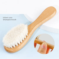 Engrave logo-Beech baby brush shampoo brush infant care woolen brush clean brush