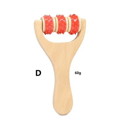 Engrave logo-Natural wood roller massager SPA tool slingshot ball massager Guasha tool body massager