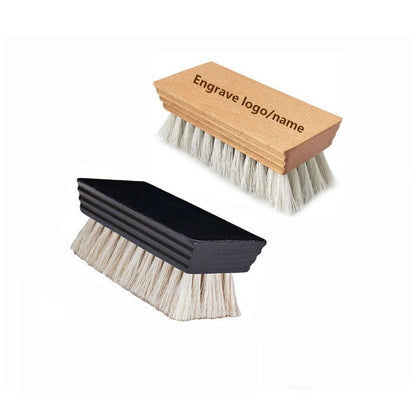 Personalized-Natural beech wood handle shoes brush coat brush horse hair brush soft clean brush wholesale