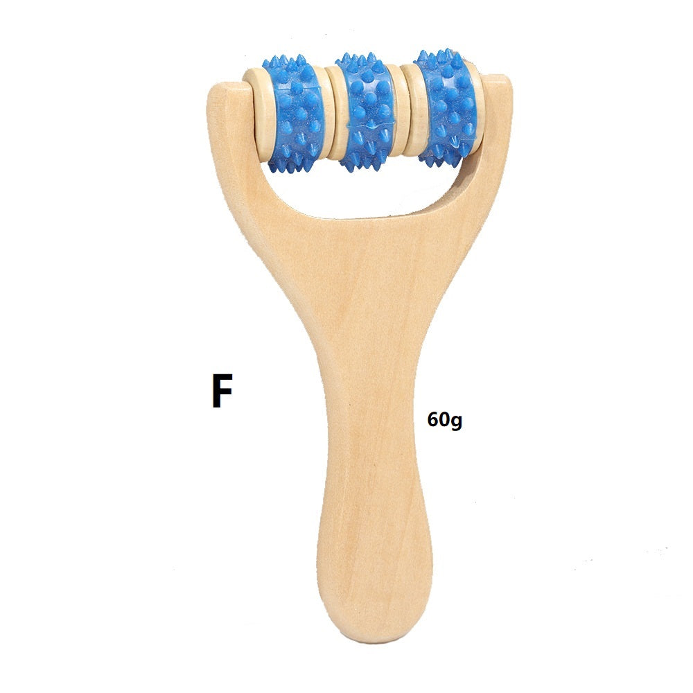 Engrave logo-Natural wood roller massager SPA tool slingshot ball massager Guasha tool body massager