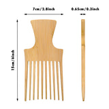 Engrave logo-Bamboo picks afro comb for beard hair care massage brush barber comb