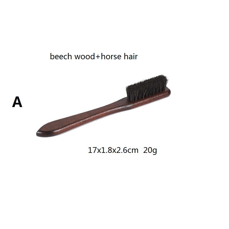 Personalized-Natural beech wood handle shoes brush coat brush horse hair brush soft clean brush wholesale