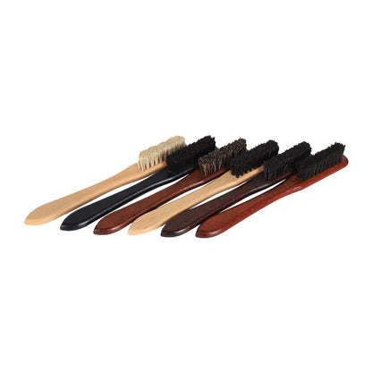 Personalized-Natural beech wood handle shoes brush coat brush horse hair brush soft clean brush wholesale