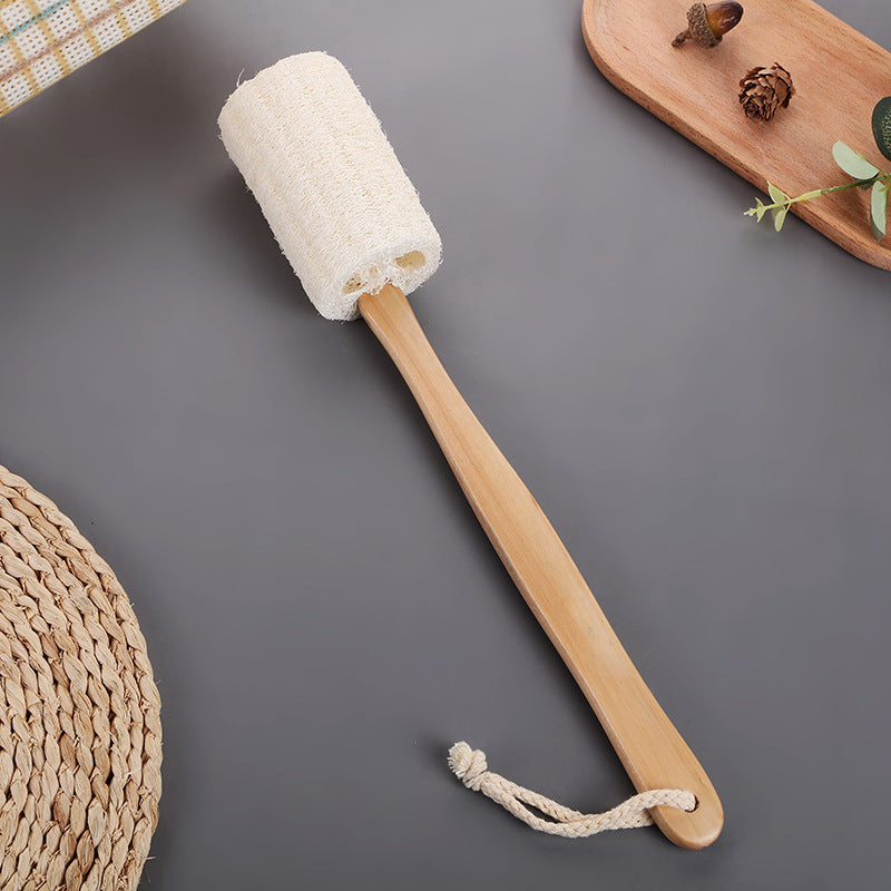 Personalized-Wood handle shower brush bath brush long handle clean brush loofah brush wholesale