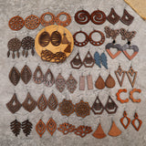 Engrave logo-Wooden Jewelry vintage style earings Creative Earrings