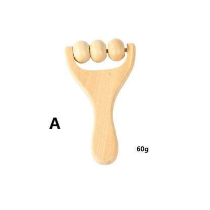 Engrave logo-Natural wood roller massager SPA tool slingshot ball massager Guasha tool body massager
