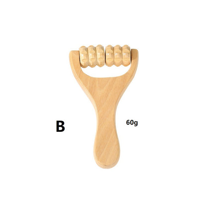 Engrave logo-Natural wood roller massager SPA tool slingshot ball massager Guasha tool body massager