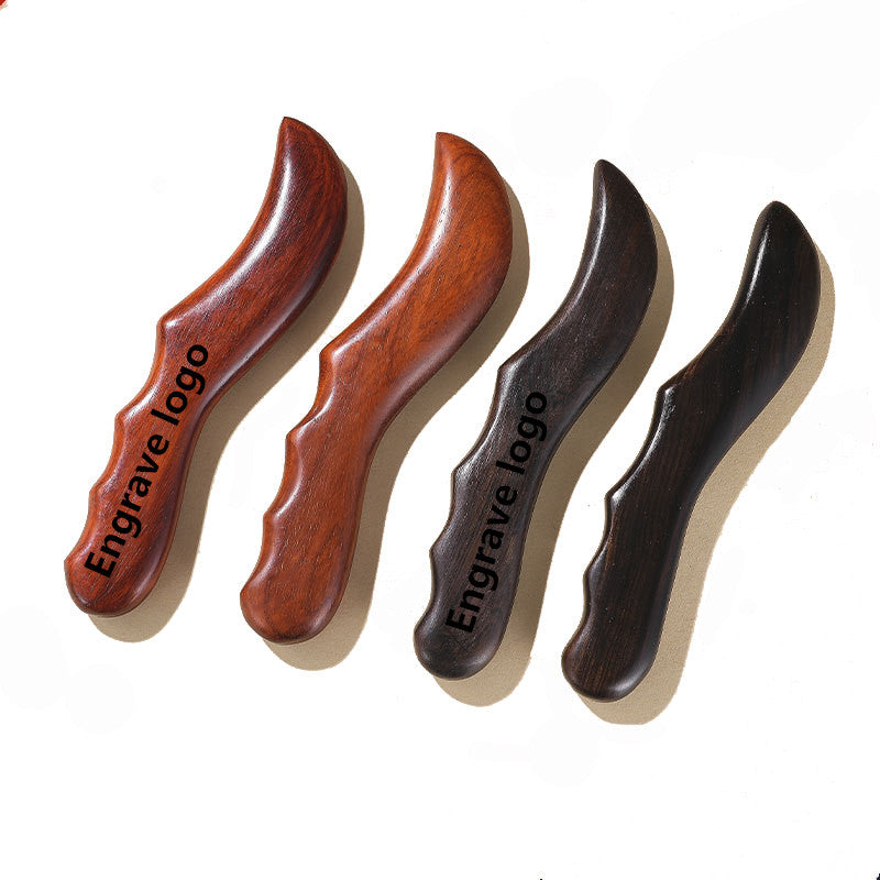 Engrave logo-Wooden knife massage stick SPA tool body care foot massage Gua Sha board