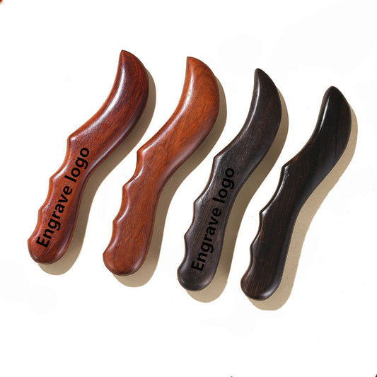 Engrave logo-Wooden knife massage stick SPA tool body care foot massage Gua Sha board