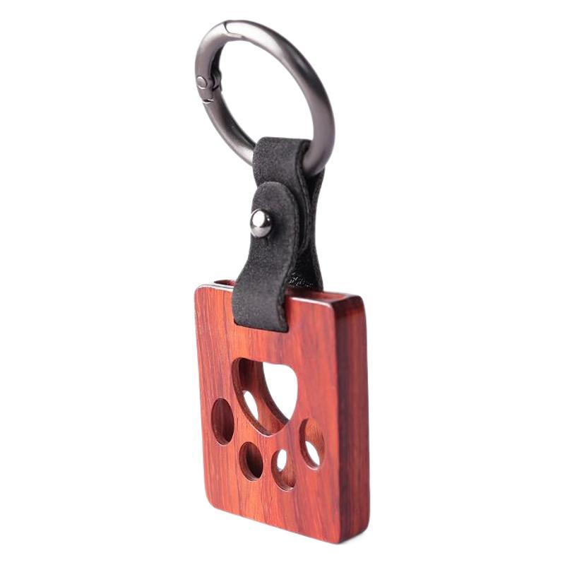 Personalized-Wooden key chain access card holder card holder cat keychain