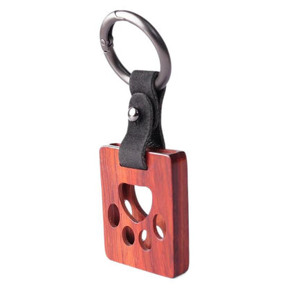 Personalized-Wooden key chain access card holder card holder cat keychain