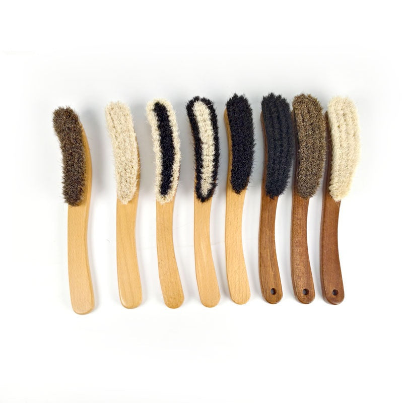 Personalized-Wooden handle horse hair brush coat shoes brush clean brush wholesale