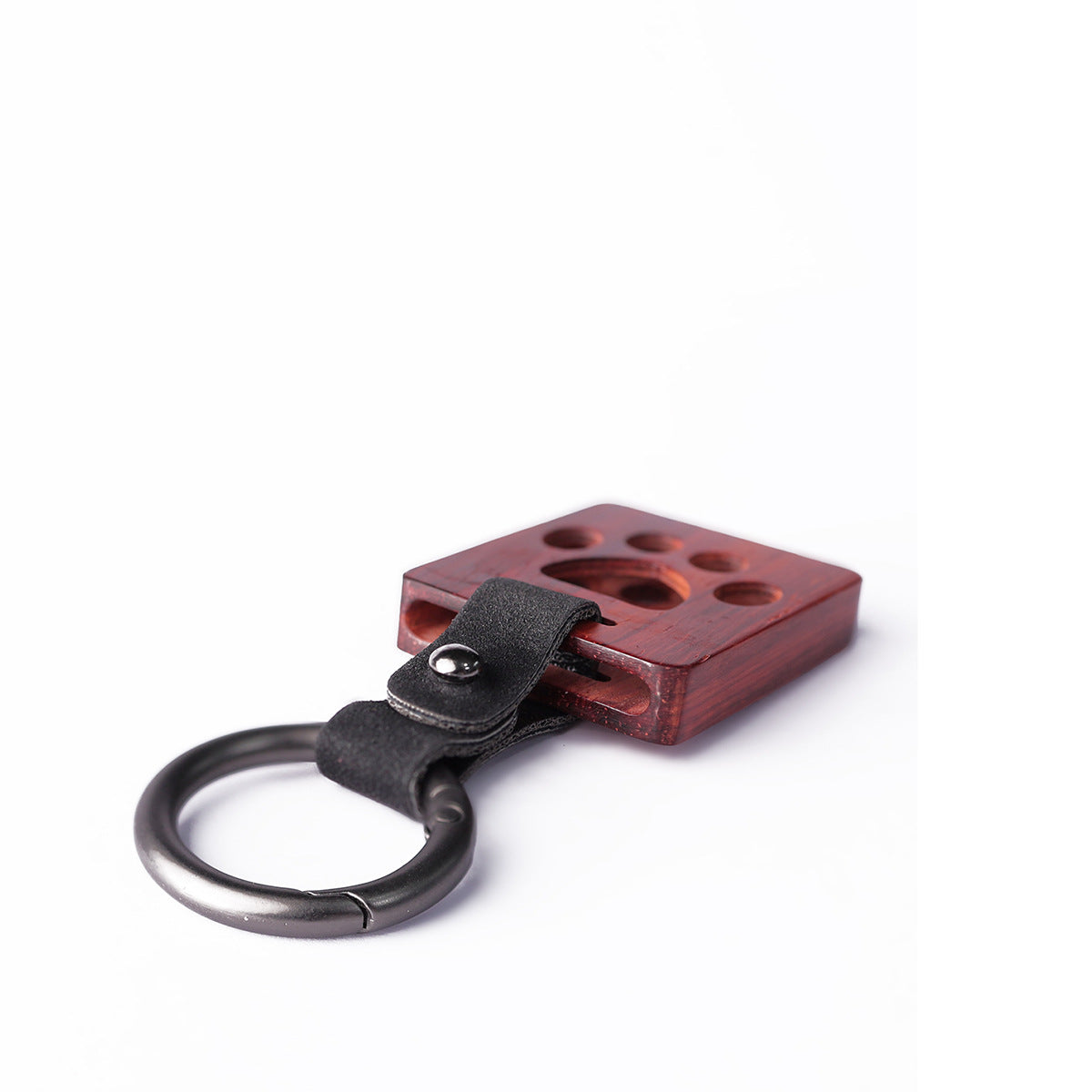 Personalized-Wooden key chain access card holder card holder cat keychain