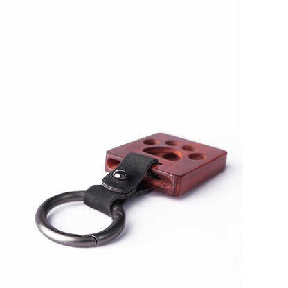 Personalized-Wooden key chain access card holder card holder cat keychain