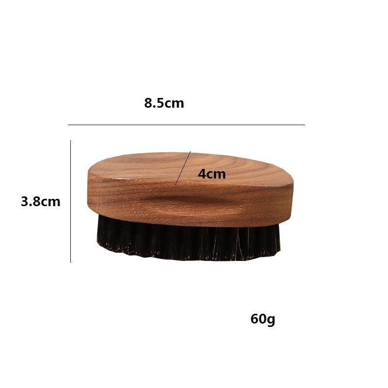 Personalized engrave logo-Walnut handle beard brush clean tool barber brush for men pet brush wholesale