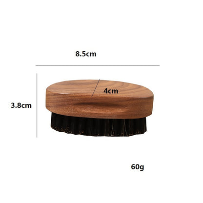 Personalized engrave logo-Walnut handle beard brush clean tool barber brush for men pet brush wholesale