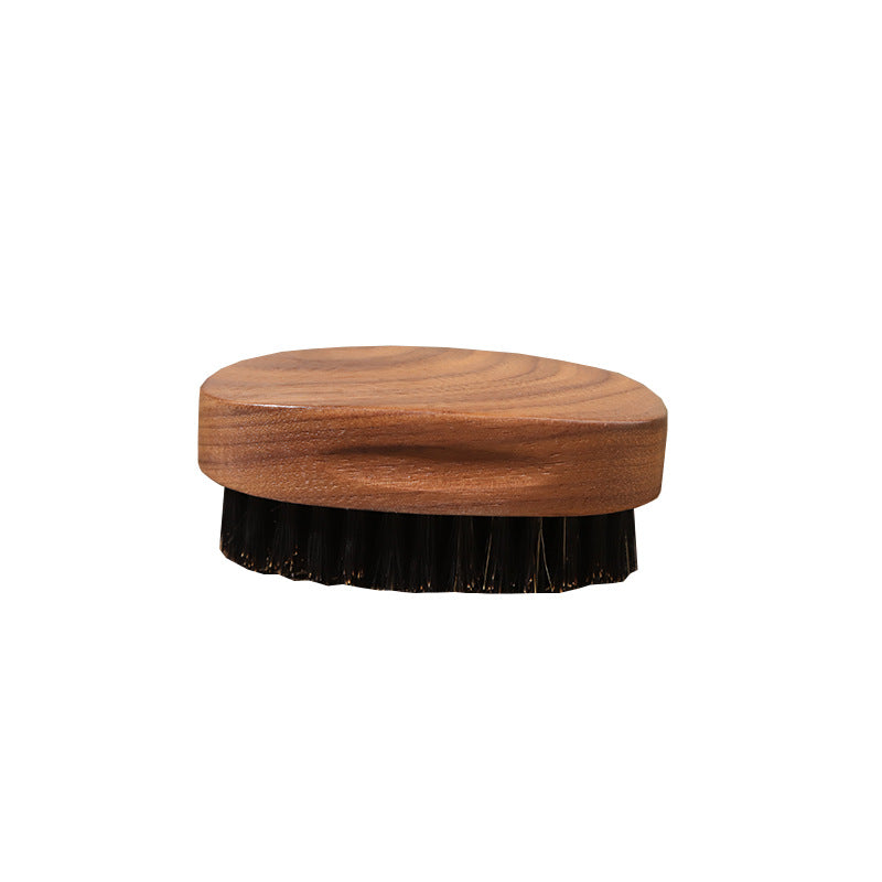 Personalized engrave logo-Walnut handle beard brush clean tool barber brush for men pet brush wholesale