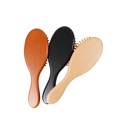 Personalized-Wood handle airbag brush hair massage brush beard brush barber comb wholesale