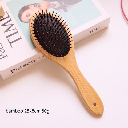 Personalized-Bamboo handle airbag brush hair massage brush beard brush barber comb wholesale
