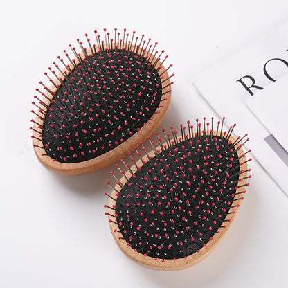 Personalized-Wooden handle nylon brush egg brush airbag brush hair massage comb wholesale