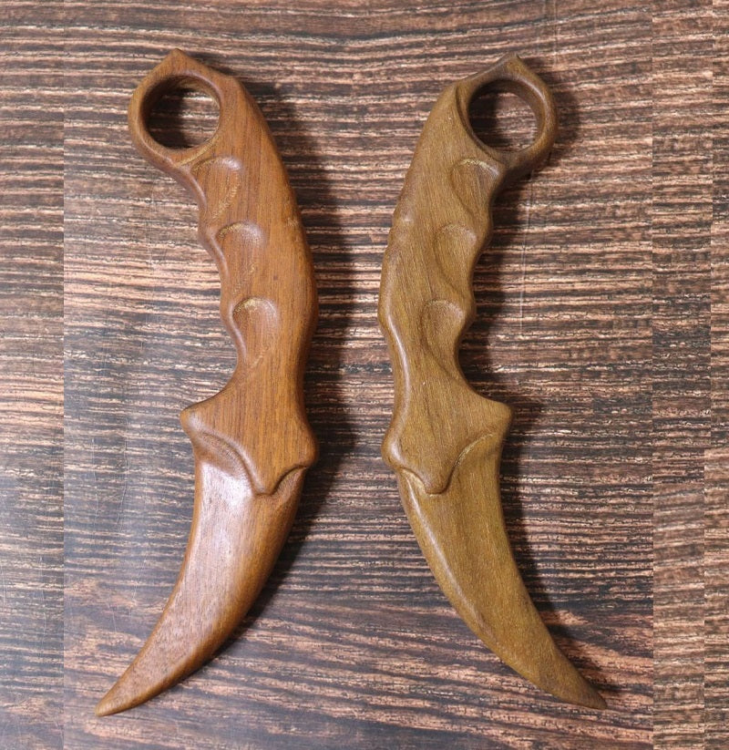 Engrave logo-Wooden knife CSGO toy sandalwood knife gift