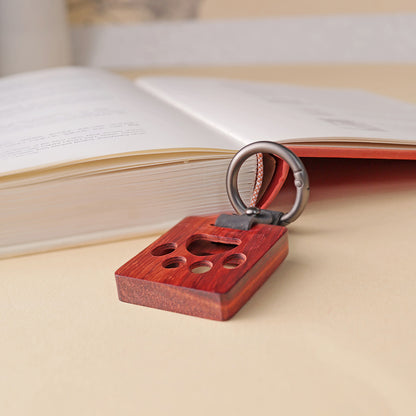 Personalized-Wooden key chain access card holder card holder cat keychain