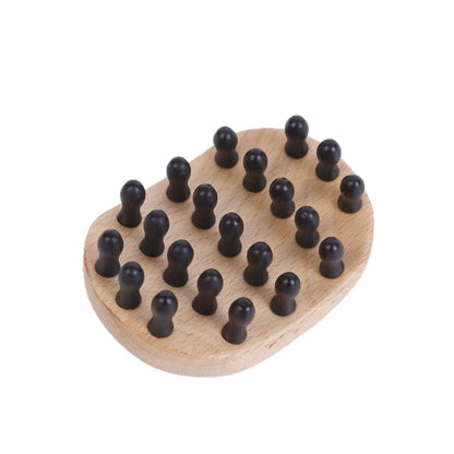Engrave logo-Sandalwwood comb octopus shape massage stick SPA guasha tool hair brush body brush wholesale