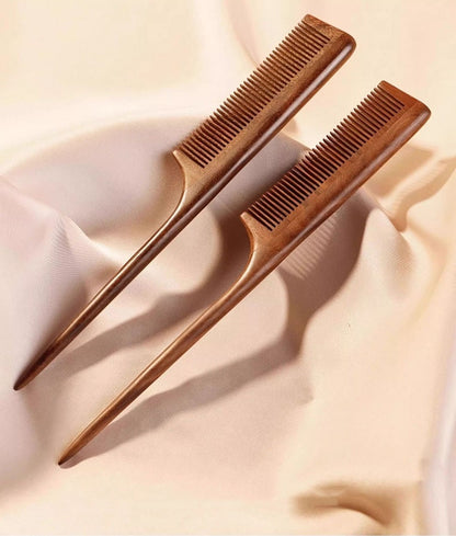 Engrave logo-Goldensandalwood comb tail comb makeup hair brush wholesale
